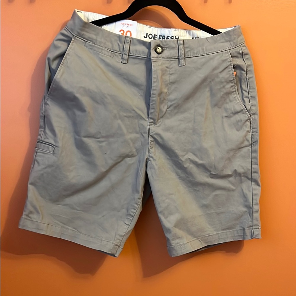 Joe Fresh Gray Flat Front Shorts Lightweight Casual